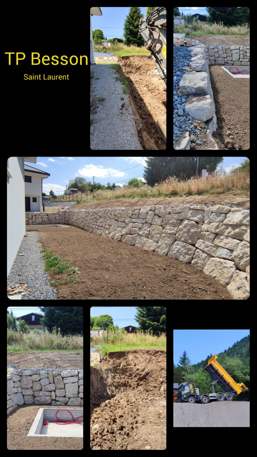 Terrassement et enrochement à Cluses - Besson TP Haute-Savoie